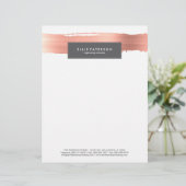 En-tête De Lettre Customisable En-tête de la pinte Rose Gold (Debout devant)