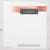 En-tête De Lettre Customisable En-tête de la pinte Rose Gold (Devant / Derrière)