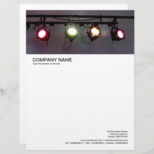 En-tête De Lettre Customisable En-tête d'image large - Baie d'éclairage (Devant / Derrière)