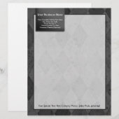 En-tête De Lettre Customisable En-tête Jacquard noir classique (Devant / Derrière)