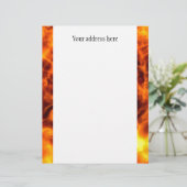 En-tête De Lettre Customisable Flames tourbillonnant (Debout devant)