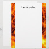 En-tête De Lettre Customisable Flames tourbillonnant (Devant / Derrière)