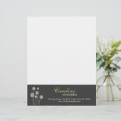 EN-TÊTE DE LETTRE CUSTOMISABLE FLEURS ÉTRANGES EN TÊTE TANTE/GRIS (Debout devant)