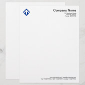 En-tête De Lettre Customisable Géométrique 03 - bleu marine (Devant / Derrière)