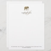 En-tête De Lettre Customisable Gold Elephant Professional (Devant / Derrière)