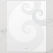 En-tête De Lettre Customisable Hibiscus Orange Tropical Fleur Fusion Gris Fils (Dos)