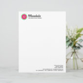 En-tête De Lettre Customisable Kaleidoscopic Mandala 019 (Debout devant)