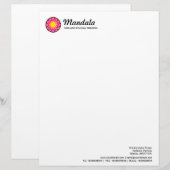 En-tête De Lettre Customisable Kaleidoscopic Mandala 06 (Devant / Derrière)