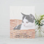 En-tête De Lettre Customisable Kitten dans le panier (Debout devant)