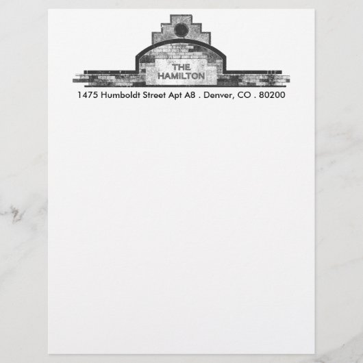 En-tête De Lettre Customisable le hamilton (Devant)