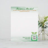 En-tête De Lettre Customisable Le marché de l'agriculteur de modèle d'en-tête de (Debout devant)