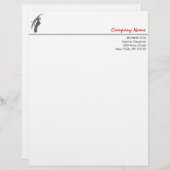 EN-TÊTE DE LETTRE CUSTOMISABLE LETTRE GRISE BRUSHSTROKE (Devant / Derrière)