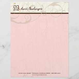 En-tête De Lettre Customisable Lettre M Cupcake Business en-tête