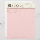 En-tête De Lettre Customisable Lettre M Cupcake Business en-tête (Devant / Derrière)