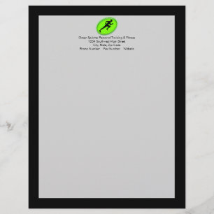 En-tête De Lettre Customisable Logo vert de forme physique de lueur