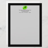 En-tête De Lettre Customisable Logo vert de forme physique de lueur (Devant / Derrière)