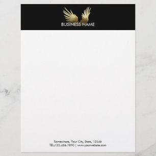En-tête De Lettre Customisable L'or royal s'envole moderne professionnel