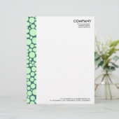 En-tête De Lettre Customisable Marge de surface - Tons verts (Debout devant)