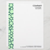 En-tête De Lettre Customisable Marge de surface - Tons verts (Devant / Derrière)