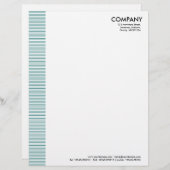 En-tête De Lettre Customisable Marge de trait - Vert mousse (Devant / Derrière)