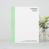 En-tête De Lettre Customisable Marge de trait - Vert printemps (Debout devant)
