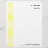 En-tête De Lettre Customisable Marge liée - Jaune (Devant / Derrière)