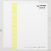 En-tête De Lettre Customisable Marge Lignée - Jaune (Devant / Derrière)