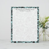 En-tête De Lettre Customisable Mariage Floral Rococo, en-tête (Debout devant)