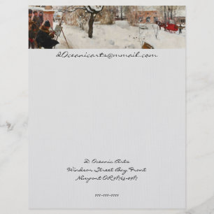 En-tête De Lettre Customisable Motif d'hiver Åsögatan