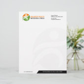 En-tête De Lettre Customisable Nutrition Wellness Fitness Logo de l'entraîneur (Debout devant)