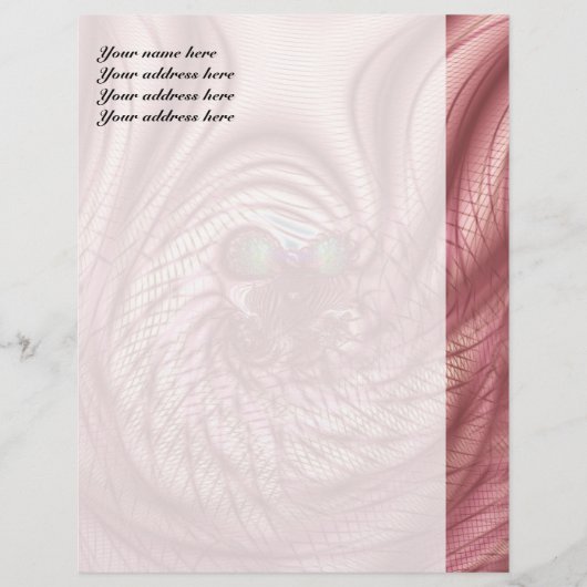 En-tête De Lettre Customisable Oiseau écarlate (Devant)