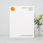 En-tête De Lettre Customisable Orange Marigold (Debout devant)