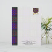 En-tête De Lettre Customisable Papier de conception de tartan de Macdonald (Debout devant)