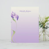 En-tête De Lettre Customisable Pastel Lavender Purple Fleur Spa naturel (Debout devant)