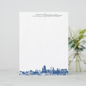 En-tête De Lettre Customisable Paysage urbain général moderne professionnel (Debout devant)