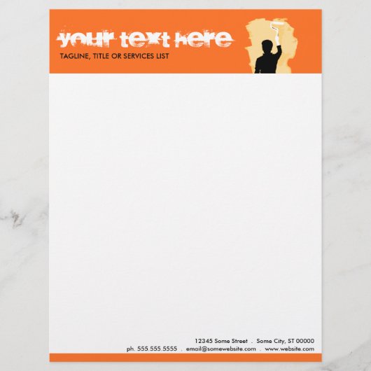 En-tête De Lettre Customisable peintre professionnel (Devant)