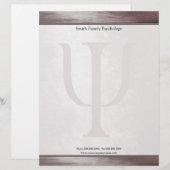 En-tête De Lettre Customisable Psychologue en-tête (Devant / Derrière)