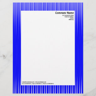 En-tête De Lettre Customisable Rayons - Bleu et blanc