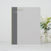 En-tête De Lettre Customisable Rayure olive simple moderne élégante simple (Debout devant)