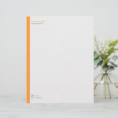 En-tête De Lettre Customisable Rayure orange simple moderne élégante simple sur (Debout devant)