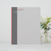 En-tête De Lettre Customisable Rayure rouge simple moderne élégante simple (Debout devant)