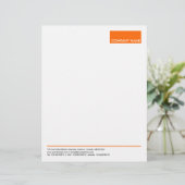En-tête De Lettre Customisable Rectangle - orange (Debout devant)
