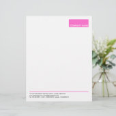 En-tête De Lettre Customisable Rectangle - rose (Debout devant)
