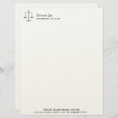 En-tête De Lettre Customisable Scales de justice (Devant / Derrière)
