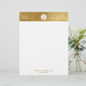 En-tête De Lettre Customisable Scales d'or du droit de la justice (Debout devant)