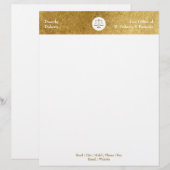 En-tête De Lettre Customisable Scales d'or du droit de la justice (Devant / Derrière)