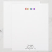 En-tête De Lettre Customisable Sept chakras horizontaux (Devant / Derrière)