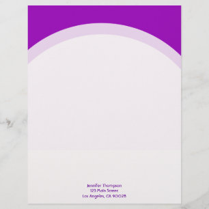 En-tête De Lettre Customisable Simple violet