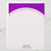 En-tête De Lettre Customisable Simple violet (Devant / Derrière)