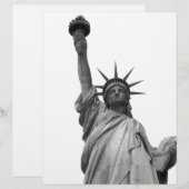 En-tête De Lettre Customisable Statue noire et blanche de la Liberté (Devant / Derrière)